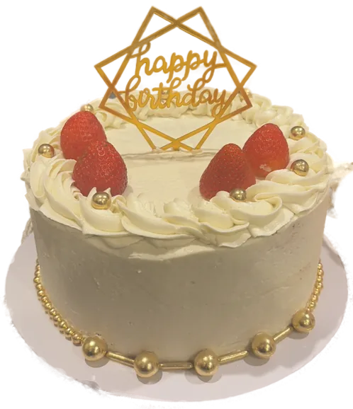 Vanilla Strawberry Birthday Cake