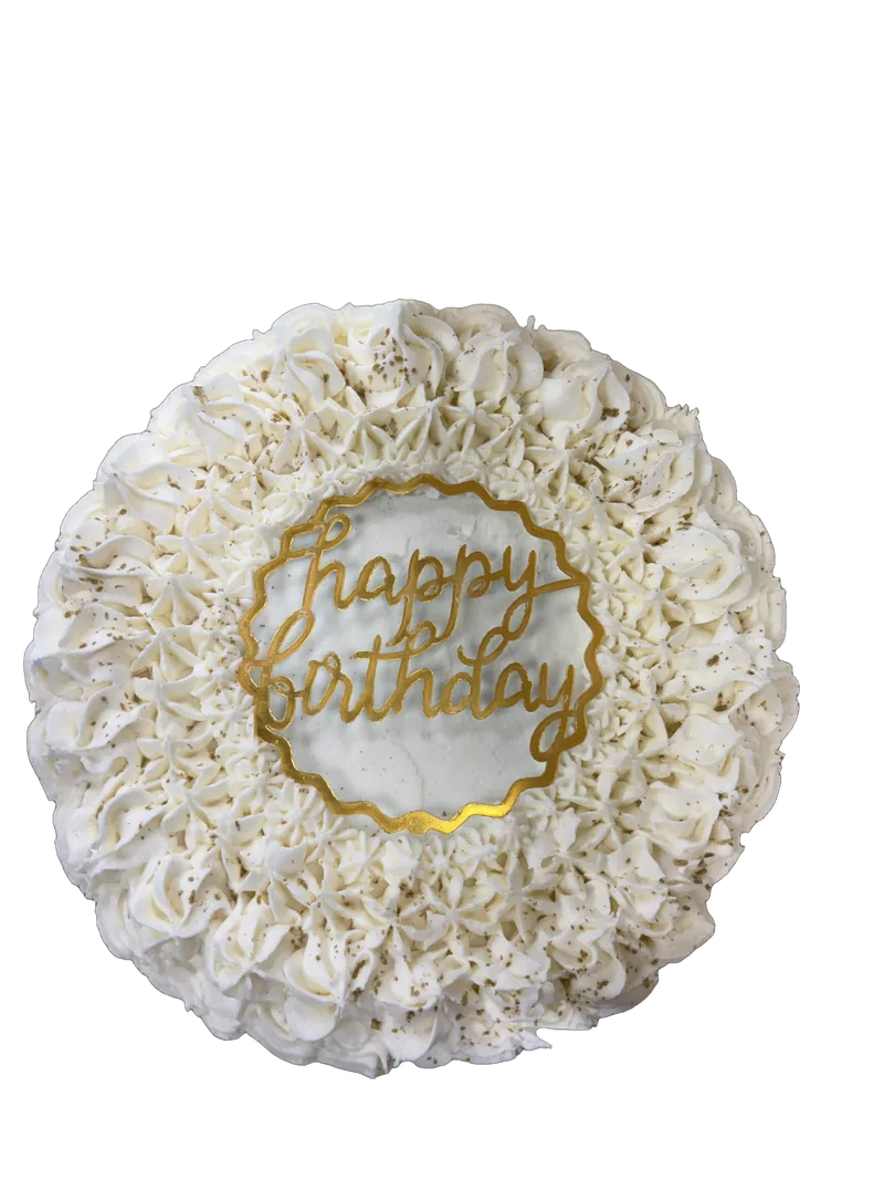 White Rosette Birthday Cake