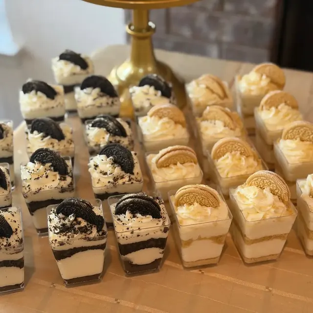 Cookies and cream dessert cups